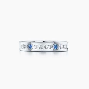 Tiffany 1837 sterling silver ring with sapphires